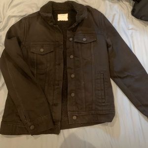 Black Sherpa denim jacket
